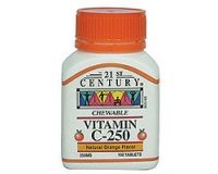 21st Century Vitamin C-250 Orange (Chewable) (pack size 60)