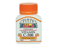 21st Century Vitamin C-500 Orange (Chewable) (pack size 60)