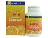 VitaHealth Orange C 250mg Chewable (pack size 100)
